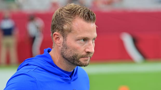 Los Angeles Rams head coach Sean McVay prior to a game against the Arizona Cardinals