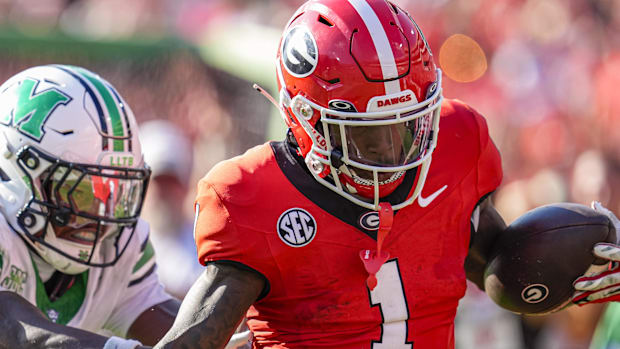 Georgia Bulldogs wide receiver Zachariah Branch USC Trojans Georgia coach Kirby Smart USC coach Lincoln Riley SEC football