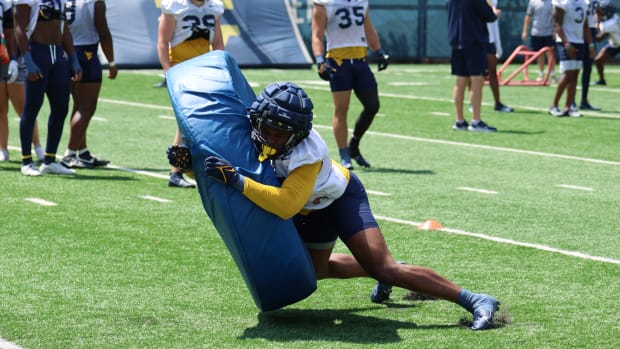 West Virginia University linebacker Josiah Trotter.