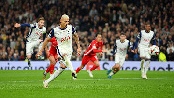 Richarlison marcou o gol da vitória do Tottenham nesta quinta-feira, 24