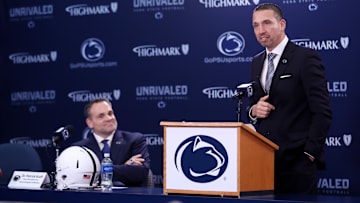 Matt Campbell is announced as the Penn State Nittany Lions new head coach during a press conference at Beaver Stadium.