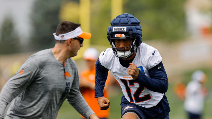 Denver Broncos wide receiver Tim Patrick (12).