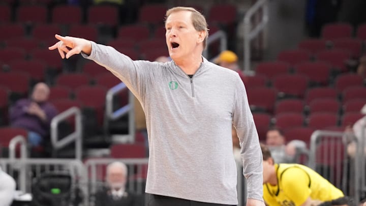 Mar 10, 2026; Chicago, IL, USA; Oregon Ducks head coach Dana Altman.