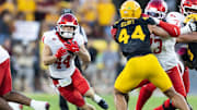 Houston Cougars running back Dean Connors (44) against the Arizona State Sun Devils in the first half at Mountain America Stadium. 