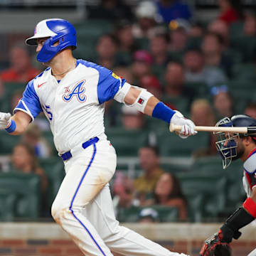 Atlanta Braves second baseman Whit Merrifield has a fracture after fouling a ball into his foot.