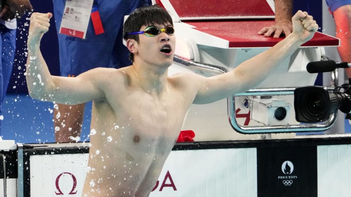 Pan Zhanle set the world record in the 100-meter freestyle Wednesday night in Paris.