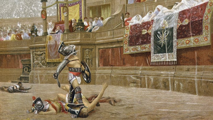 Gladiators in the Roman arena