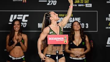 Vanessa Demopoulos during weigh-ins ahead of UFC Fight Night. 