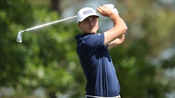Ludvig Åberg during the final round of the 2025 Masters at Augusta National Golf Club