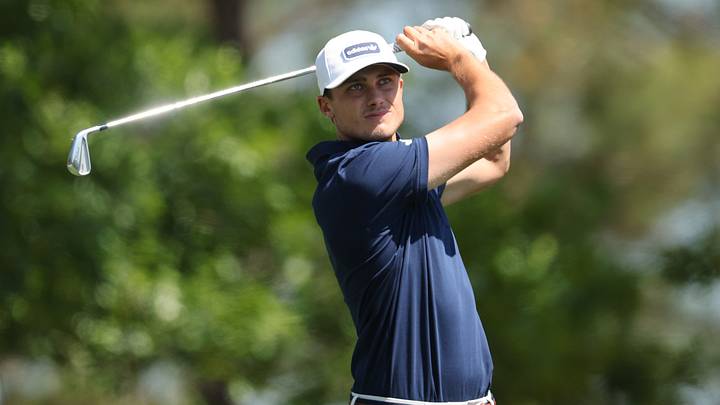 Ludvig Åberg during the final round of the 2025 Masters at Augusta National Golf Club
