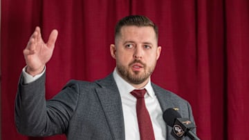 Florida State’s new head basketball coach Luke Loucks introduces himself, shares his beliefs and coaching style during a press conference Monday, March 10, 2025.