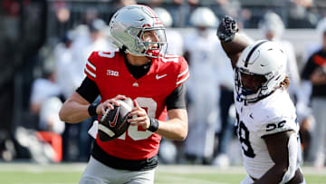 Ohio State Buckeyes quarterback Julian Sayin (10)
