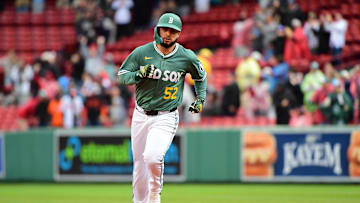 May 24, 2025; Boston, Massachusetts, USA; Boston Red Sox right fielder Wilyer Abreu (52) rounds the bases after hitting a home run during the first inning against the Baltimore Orioles at Fenway Park. Mandatory Credit: Bob DeChiara-Imagn Images