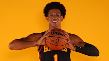 Jalen Johnson #1 of the Atlanta Hawks