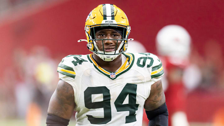 Green Bay Packers defensive lineman Karl Brooks (94) against the Arizona Cardinals at State Farm Stadium.