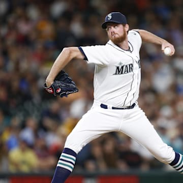 Seattle Mariners pitcher Charlie Furbush (41) throws against the San Francisco Giants during the ninth inning of a 2-0 Seattle victory at Safeco Field on June 17, 2015.