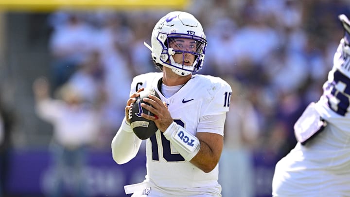 TCU Horned Frogs quarterback Josh Hoover is looking to lead his team to an upset win. TCU Horned Frogs quarterback Josh Hoover is looking to lead his team to an upset win.