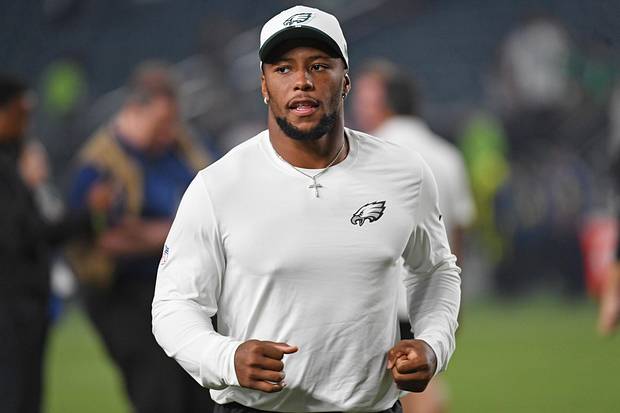 Philadelphia Eagles running back Saquon Barkley.