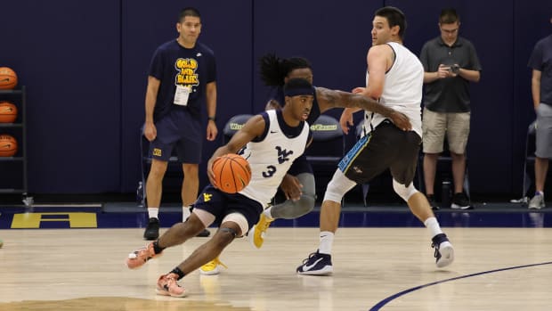 West Virginia University guard KJ Tenner