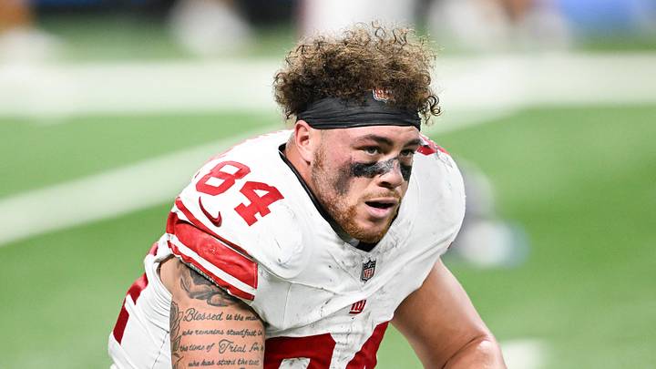 New York Giants tight end Theo Johnson