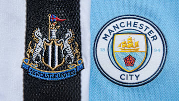 The Newcastle United and Manchester City Club Badges