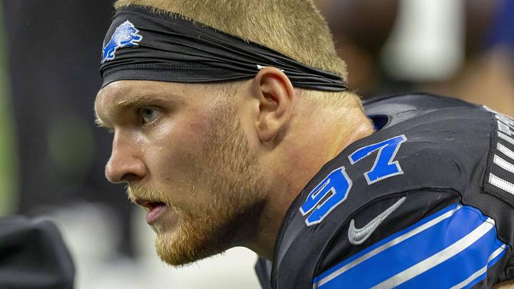 Detroit Lions defensive end Aidan Hutchinson 
