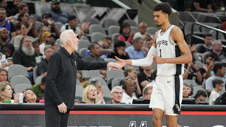 Popovich coaches Wemby for his first season and a half in the NBA.