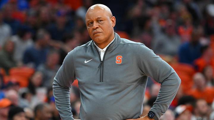 Mar 7, 2026; Syracuse, New York, USA; Syracuse Orange head coach Adrian Autry looks on during the second half against the Pittsburgh Panthers at the JMA Wireless Dome. Mandatory Credit: Rich Barnes-Imagn Images
