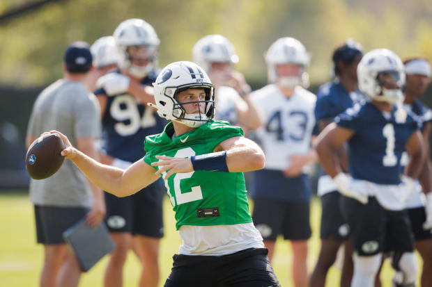 Jake Retzlaff at BYU Fall Camp