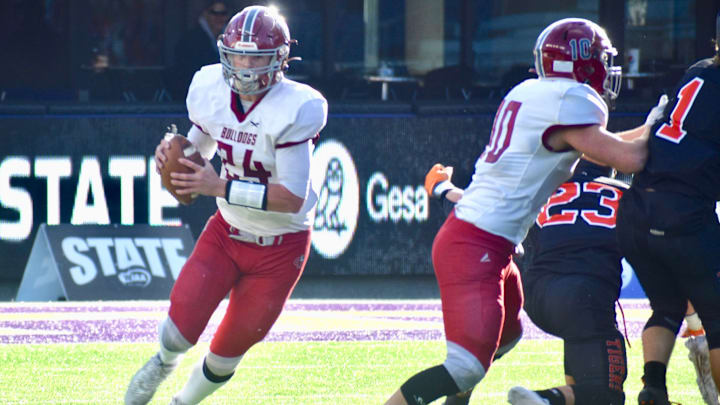 Okanogan's Carter Kuchenbuch led school to WIAA Class 2B football championship in 2023 at Husky Stadium. Okanogan's Carter Kuchenbuch led school to WIAA Class 2B football championship in 2023 at Husky Stadium.