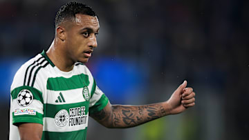 Adam Idah of Celtic FC gestures during the UEFA Champions...