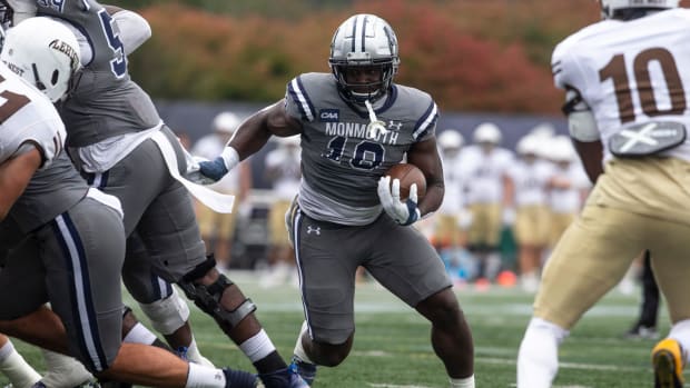 Monmouth running back Sone Ntoh