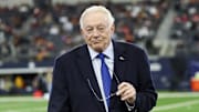 Dallas Cowboys owner Jerry Jones before a game against the Washington Commanders at AT&T Stadium.