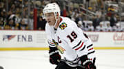 Chicago Blackhawks forward Jonathan Toews on Apr 11, 2023.