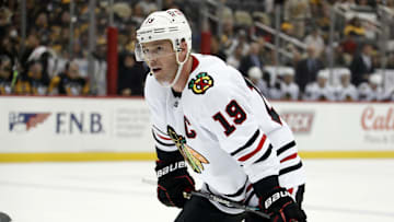 Chicago Blackhawks forward Jonathan Toews on Apr 11, 2023.