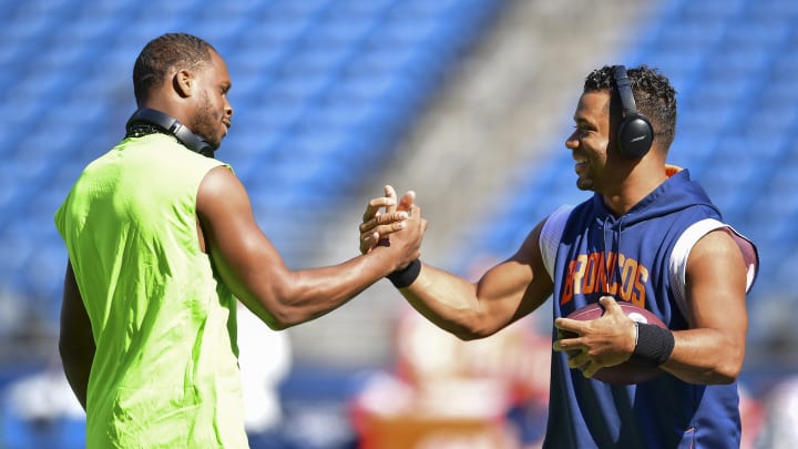 Geno Smith and Russell Wilson