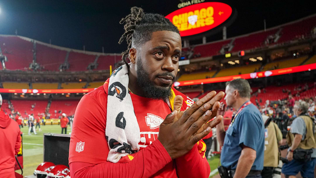 Aug 22, 2024; Kansas City, Missouri, USA; Kansas City Chiefs defensive end Mike Danna (51) leaves the field after the game against the Chicago Bears at GEHA Field at Arrowhead Stadium. Mandatory Credit: Denny Medley-Imagn Images Aug 22, 2024; Kansas City, Missouri, USA; Kansas City Chiefs defensive end Mike Danna (51) leaves the field after the game against the Chicago Bears at GEHA Field at Arrowhead Stadium. Mandatory Credit: Denny Medley-Imagn Images