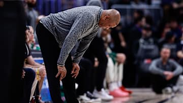 Mar 26, 2025; Denver, Colorado, USA; Milwaukee Bucks head coach Doc Rivers in the second quarter against the Denver Nuggets at Ball Arena. Mandatory Credit: Isaiah J. Downing-Imagn Images