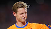 Frenkie de Jong en ejercicios pre competitivos con el Barcelona 
