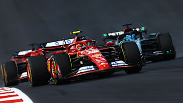 Carlos Sainz Jr., Ferrari, George Russell, Mercedes, Formula 1