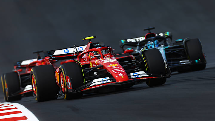 Carlos Sainz Jr., Ferrari, George Russell, Mercedes, Formula 1