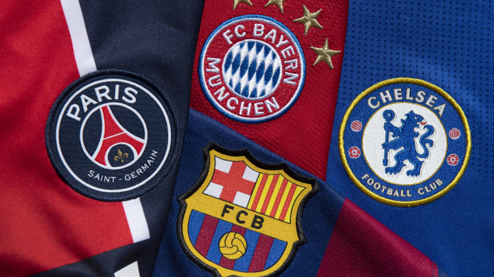 The Club Badges of the Four Champions League Semi Finalists