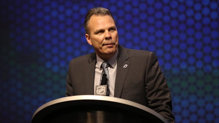 Winnipeg Jets general manager Kevin Cheveldayoff. Mandatory Credit: Bill Streicher-Imagn Images