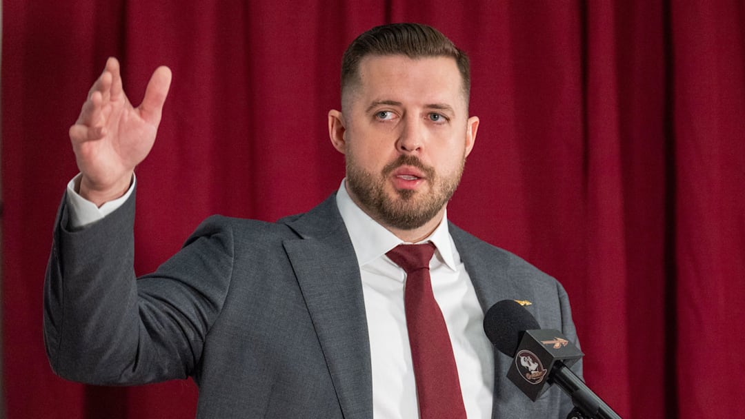 Florida State’s new head basketball coach Luke Loucks introduces himself, shares his beliefs and coaching style during a press conference Monday, March 10, 2025.