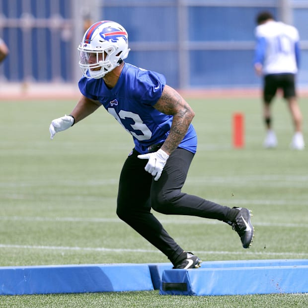 Bills linebacker Terrel Bernard during an OTA session.