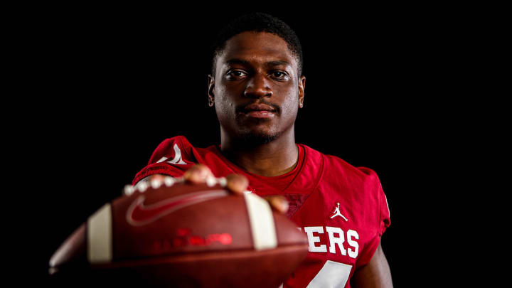 Marcus Major (24) is pictured at University of Oklahoma media day on OU campus in Norman on Wednesday, Aug. 10, 2022.