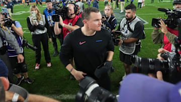 Boise State head coach Spencer Danielson after last year's College Football Playoff loss to Penn State. 