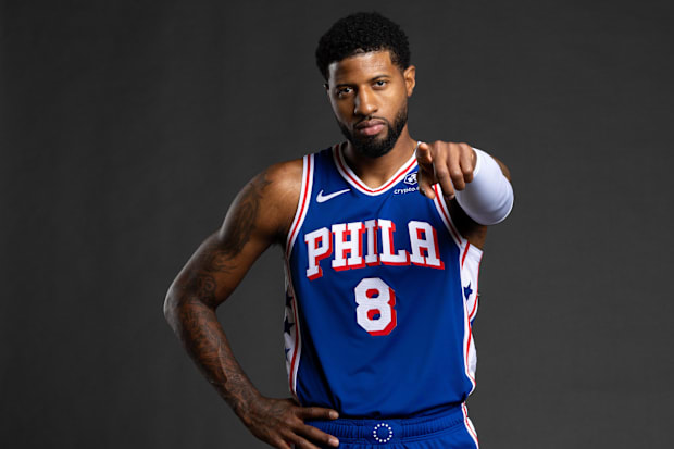 George joins the Sixers this season to pair with Embiid and Maxey.