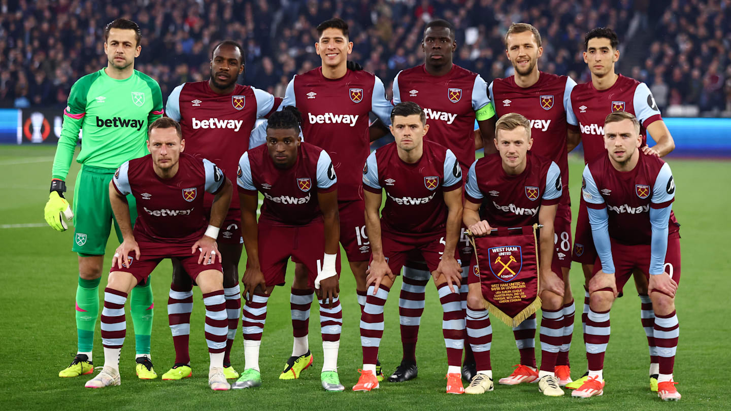 West Ham lineup for the season with the new signings