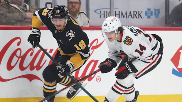 Chicago Blackhawks defenseman Kevin Korchinski 